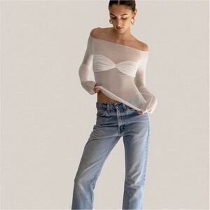 Orseund Iris- La sirena top in white (size small)